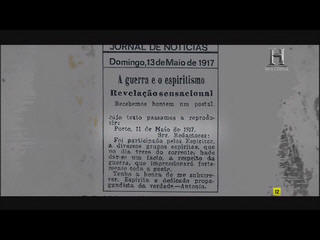 Anncio publicado no Jornal de Notcias, reproduzido no documentrio do Canal Histria As Faces de Ftima